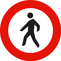 entrada prohibida peatones