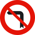 giro izquierda prohibido